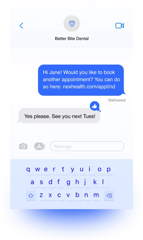 two way messaging patient side screenshot