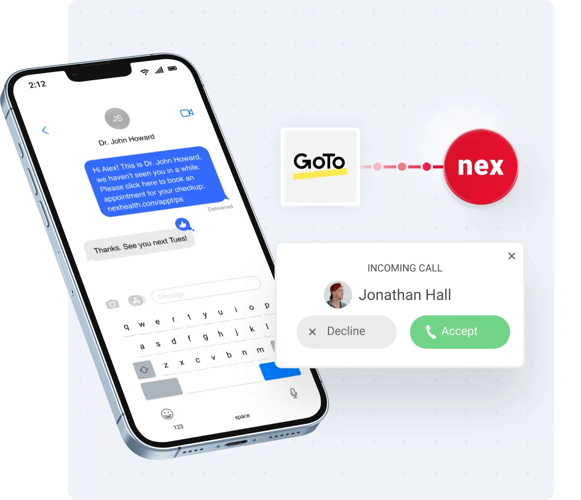 nexhealth talk with jive integration