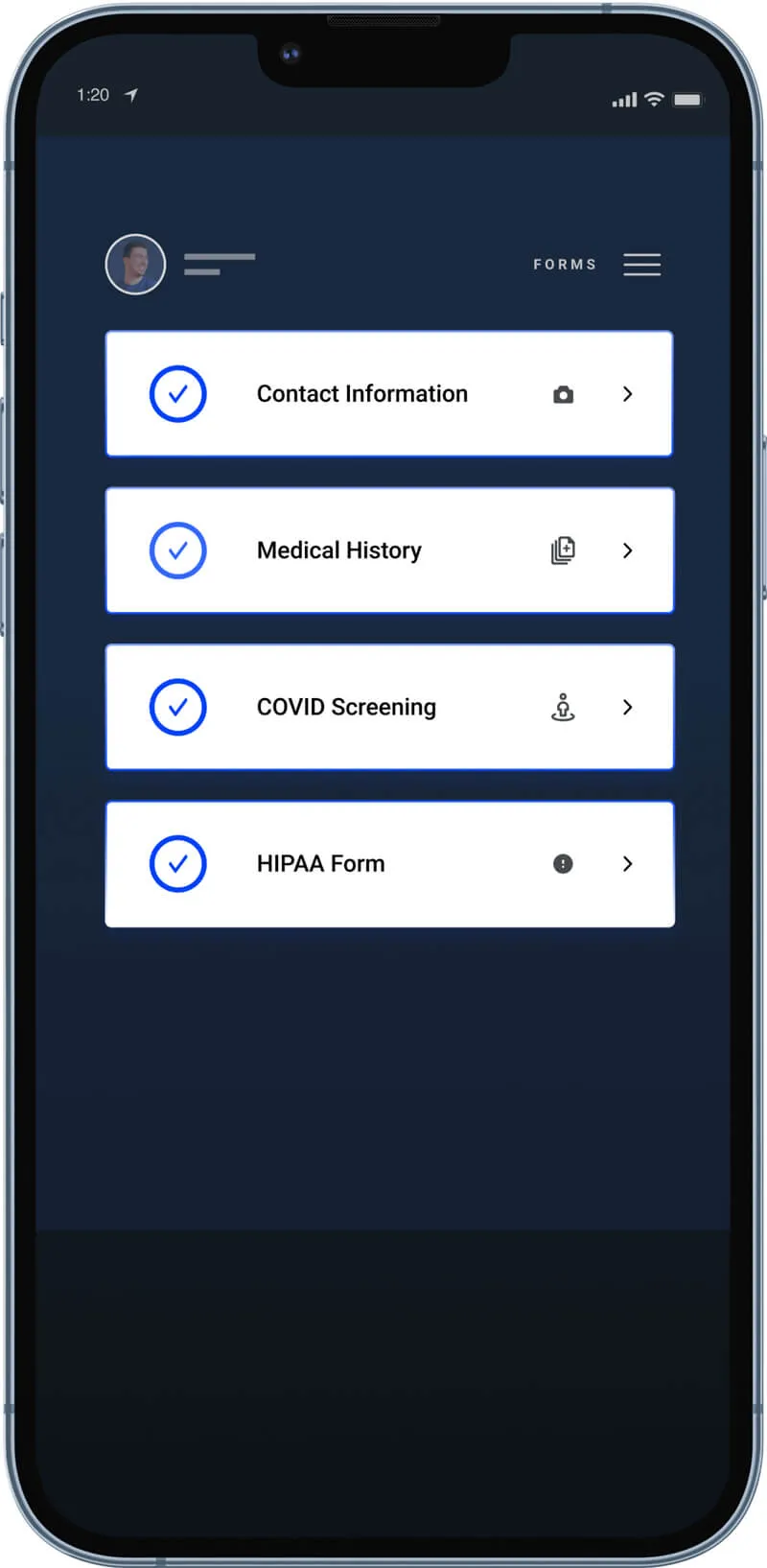 nexhealth online forms device mockup