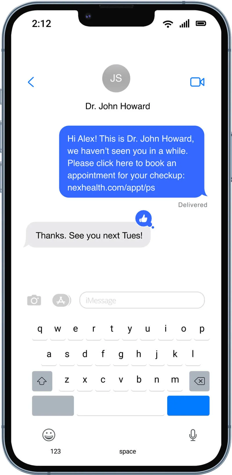 nexhealth talk device mockup
