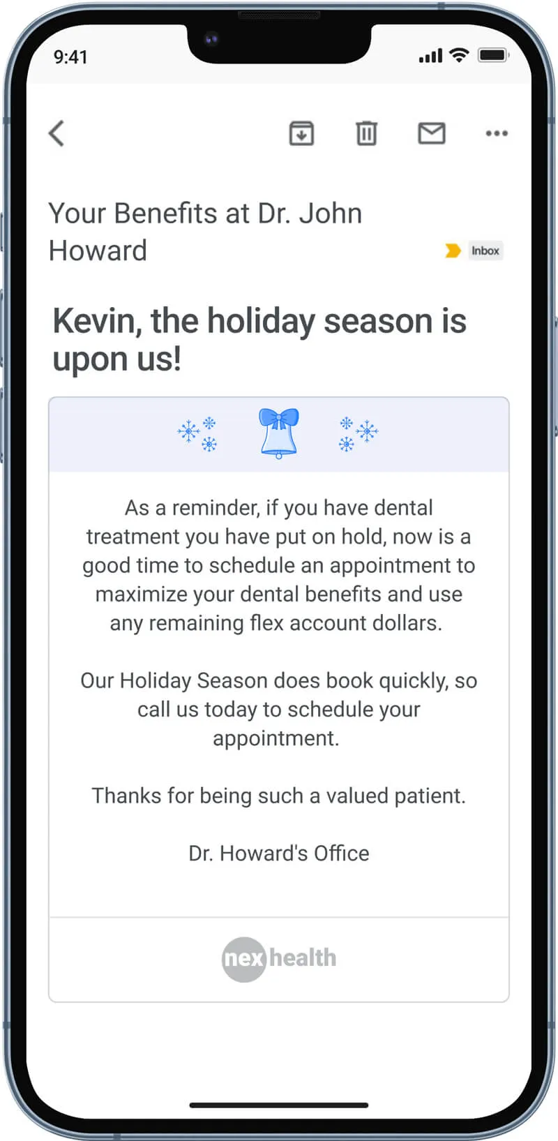 nexhealth marketing campaigns mockup