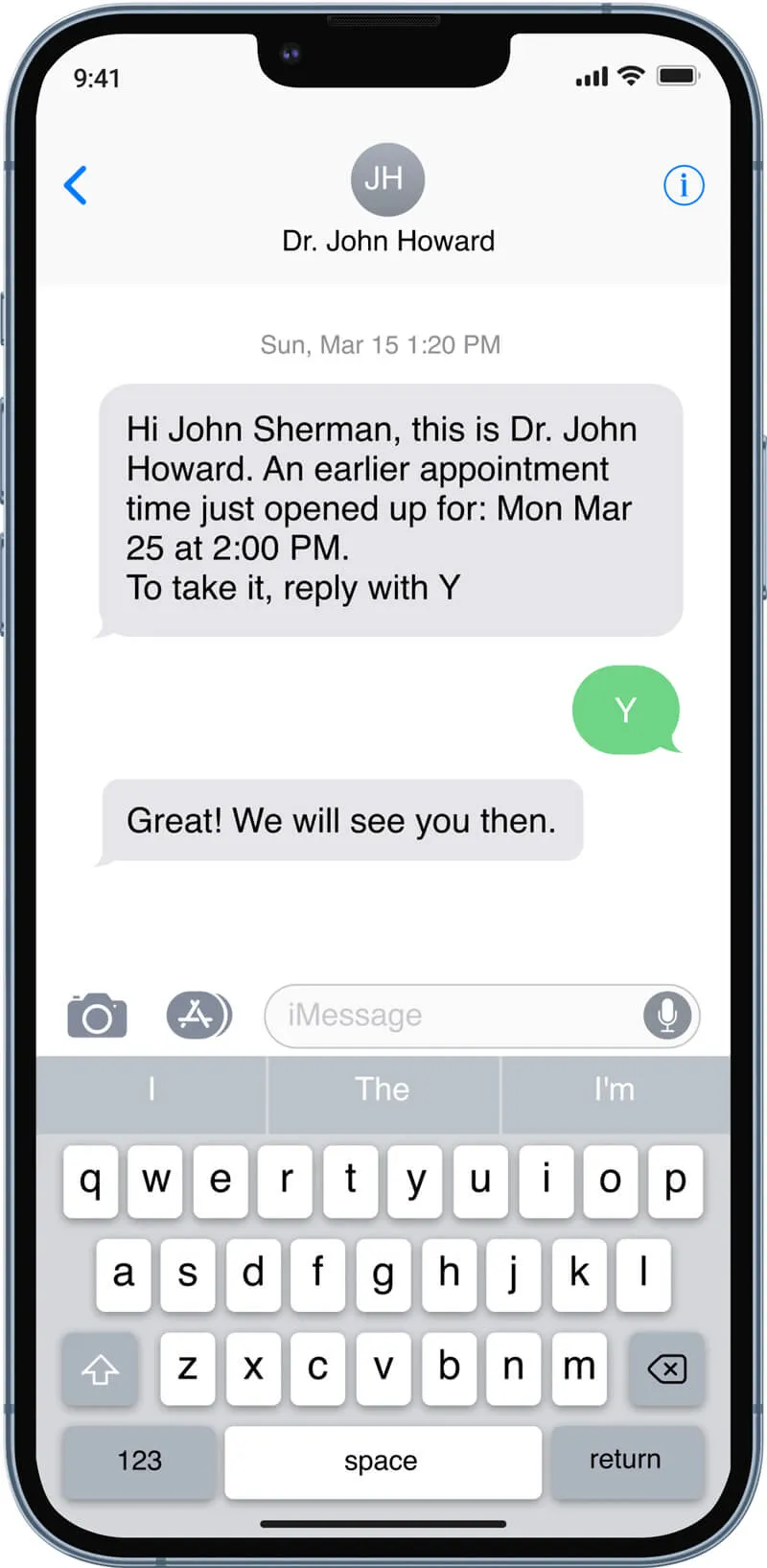 nexhealth automated appointment reminders device mockup
